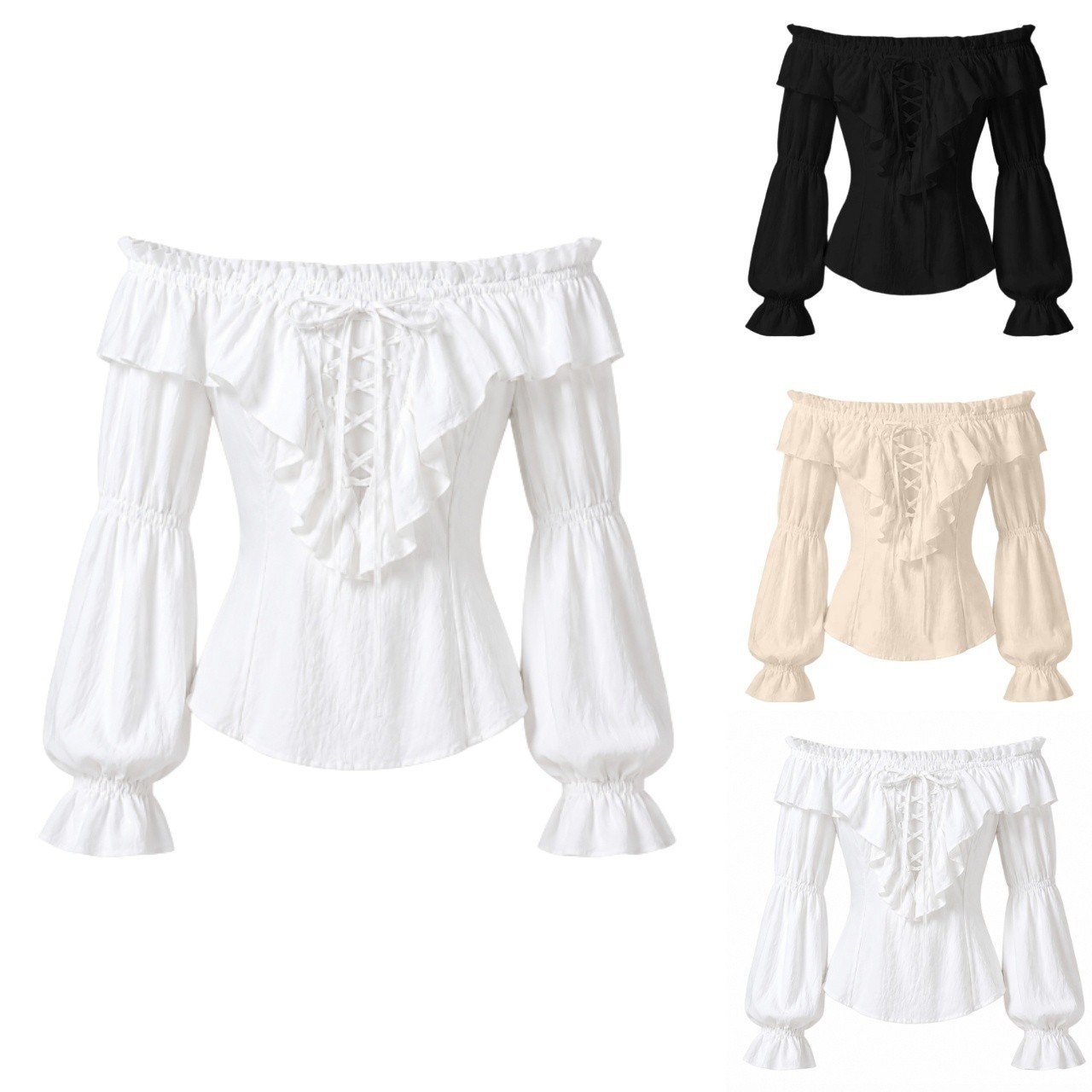 Costumes - Korsan Bluzu Kadınlar İçin Orta Çağ