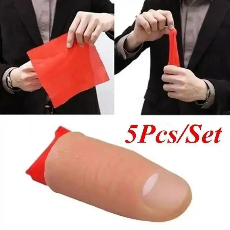 Thumb Tip Magic Trick Set - 5 adet/takım Sıcak Sahte Yumuşak Başparmak