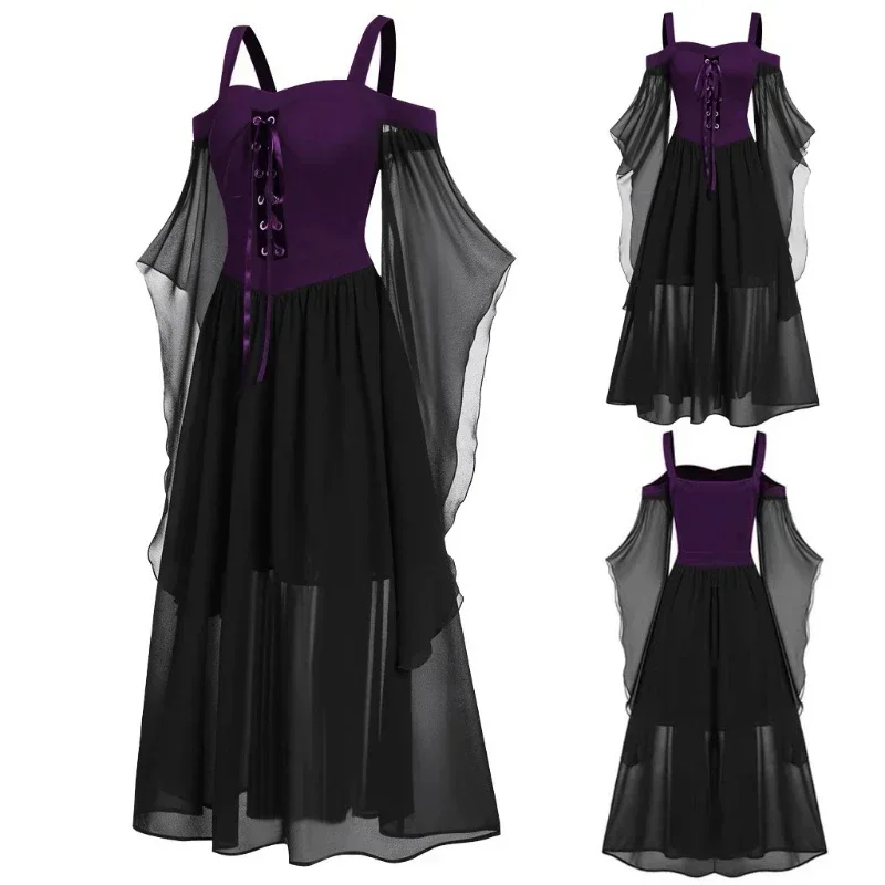 Medieval Renaissance Dress Women - Kadınlar için yeni Ortaçağ Cadı Elbise