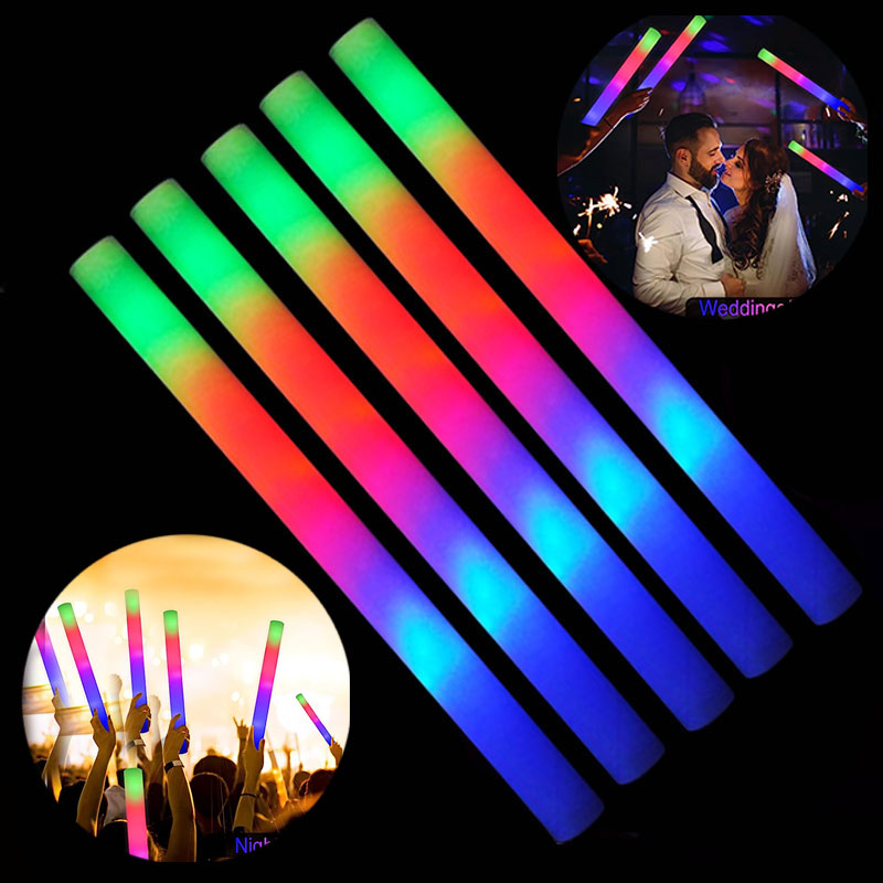Flashing Led Foam Sticks Party - 30/60 adet LED Glow köpük sopa