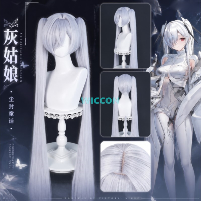 Anime Cosplay Wig Heat Resistant - Cinderella Cosplay Peruk Gümüş Mavi Mor