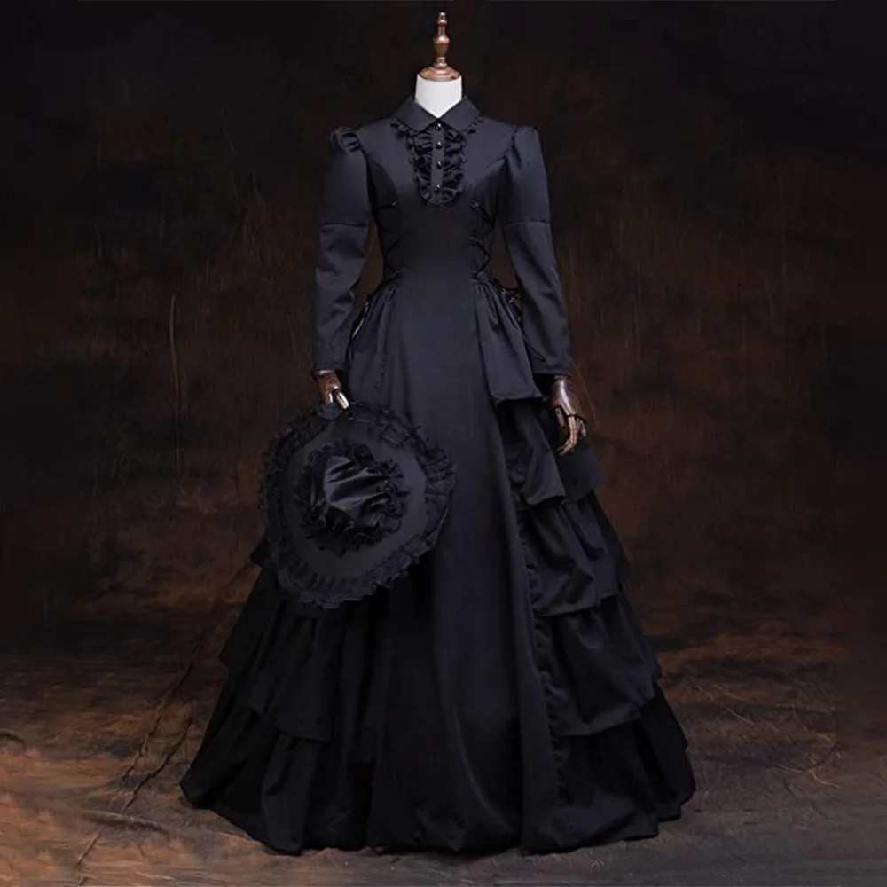 Medieval Renaissance Dress Women - Ortaçağ Victoria Retro Prenses Cosplay Kostüm