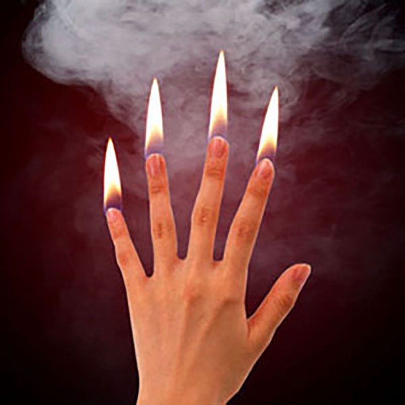 Thumb Tip Magic Trick Set - 4 adet/takım parmak ateş sihirli hileler