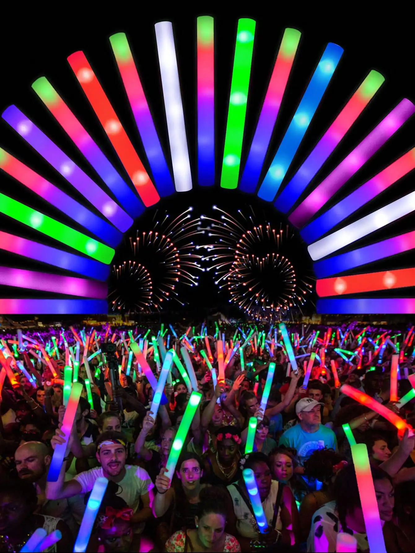 Flashing Led Foam Sticks Party - 20/30 adet LED Köpük Işık Çubukları
