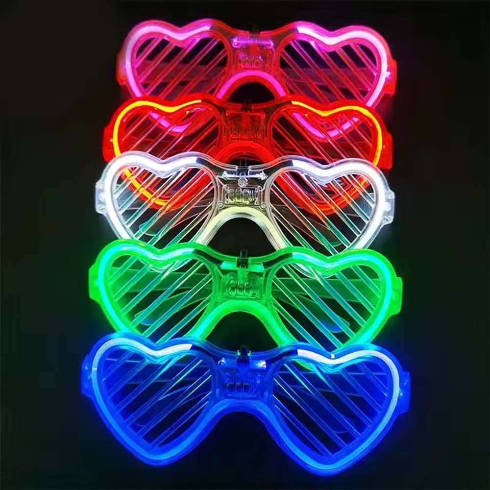Glow In The Dark Party Glasses - 10/20/50 adet karanlıkta parlayan gözlük kalp