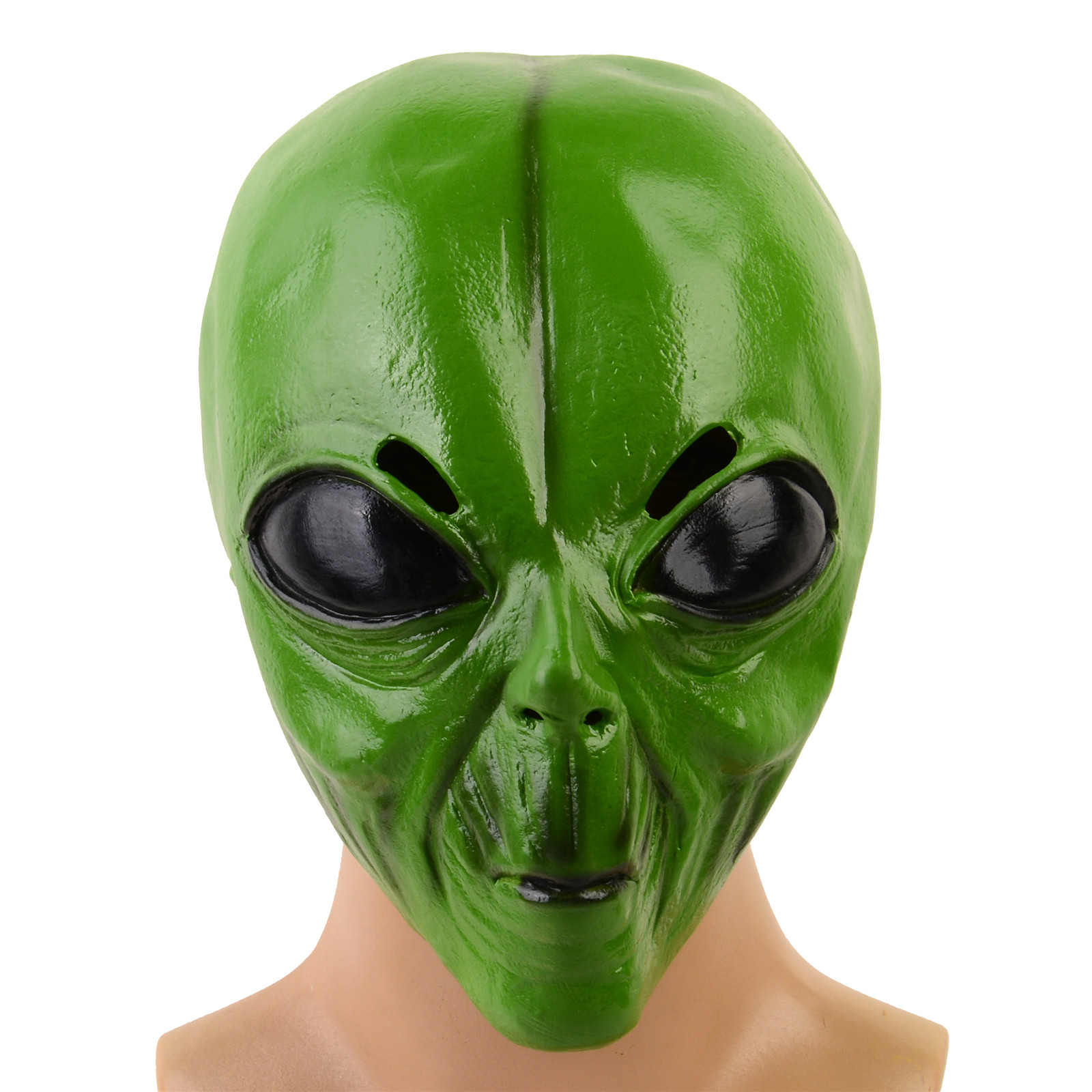 Latex Alien Mask Realistic - 1 adet Gerçekçi Lateks Yeşil Uzaylı