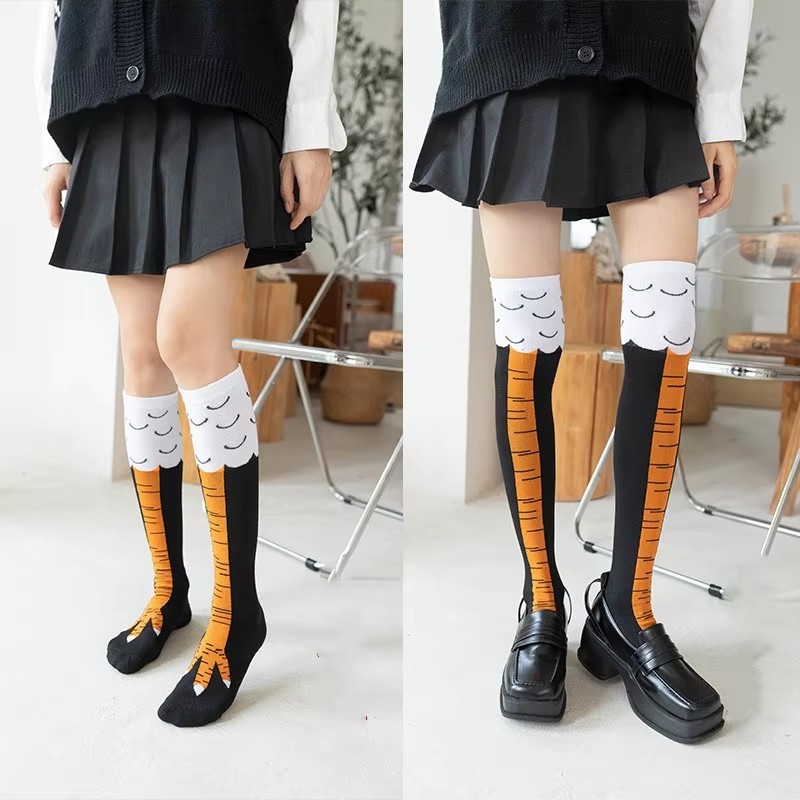 Funny Chicken Leg Socks - 1/2/3 adet komik tavuk pençesi çorap