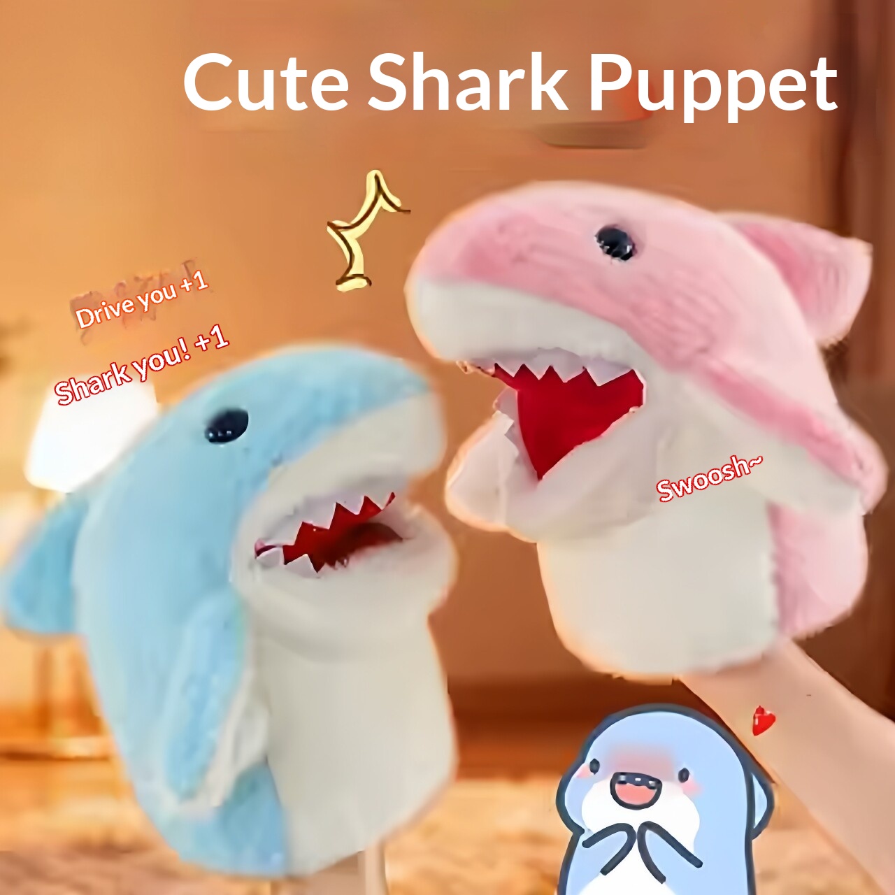 Prank Toys - Köpekbalığı El Kuklası Peluş Köpekbalığı Kol