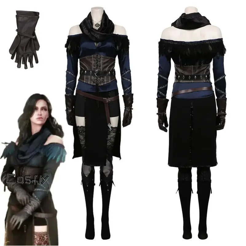 Medieval Renaissance Dress Women - Yennefer Cosplay Fantasia Kostüm Kılık Kadın