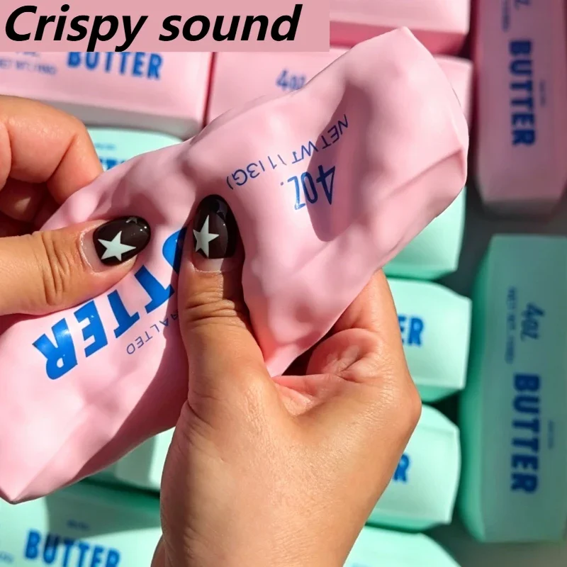 Novelty Gifts - Tereyağı Şeklinde Yumuşak Stres Topu, Çıtır