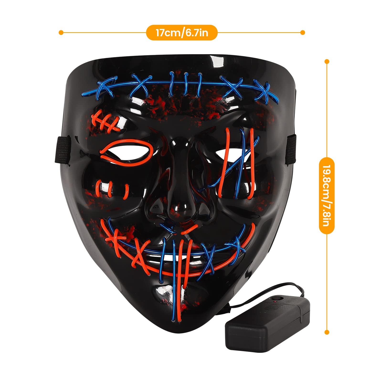 3'lü Paket Cadılar Bayramı Kor - Led Purge Mask Halloween incelemesi ve fiyatı
