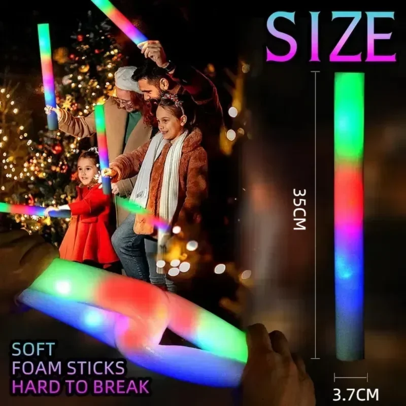 30 Adet Köpük Işık Çubuğu, 3 M - Flashing Led Foam Sticks Party incelemesi ve fiyatı