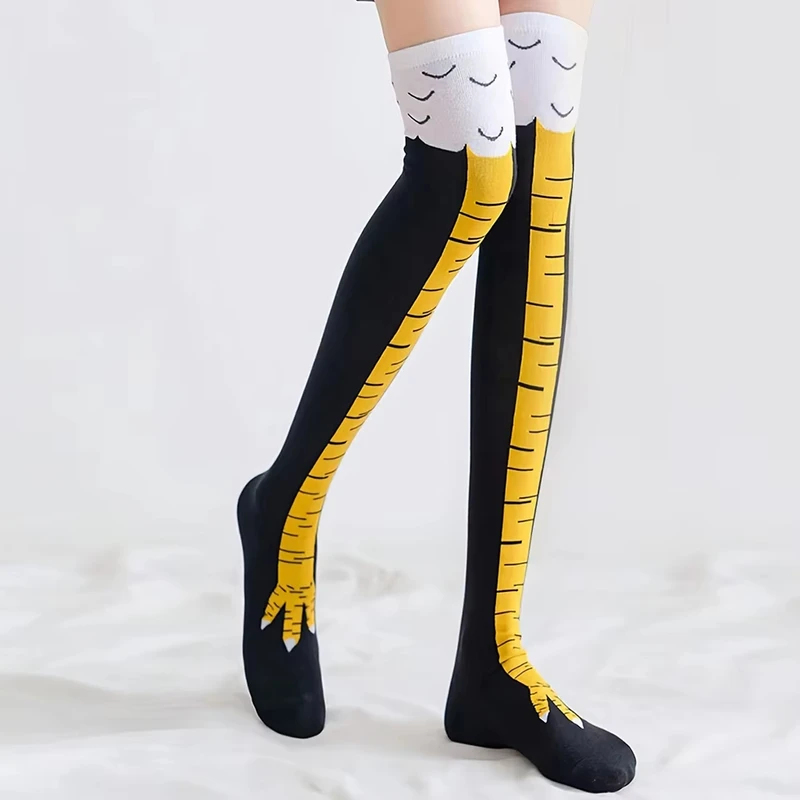 1/2/4 çift kadın diz üstü çora - Funny Chicken Leg Socks incelemesi ve fiyatı