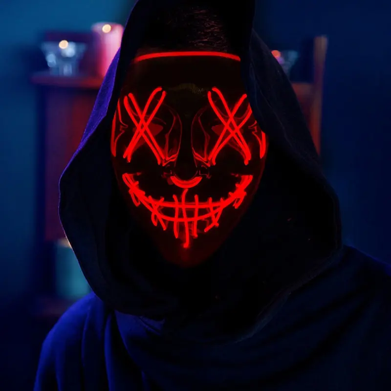 Sıcak satış cadılar bayramı pa - Led Purge Mask Halloween incelemesi ve fiyatı