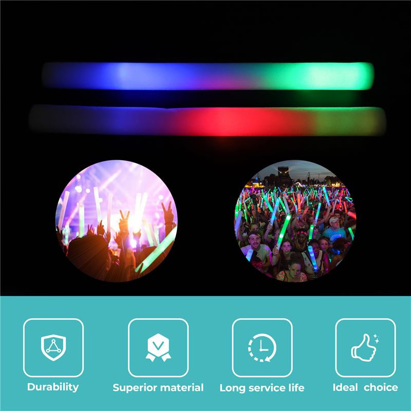 A68P-12 Adet Işıklı Köpük Çubu - Flashing Led Foam Sticks Party incelemesi ve fiyatı