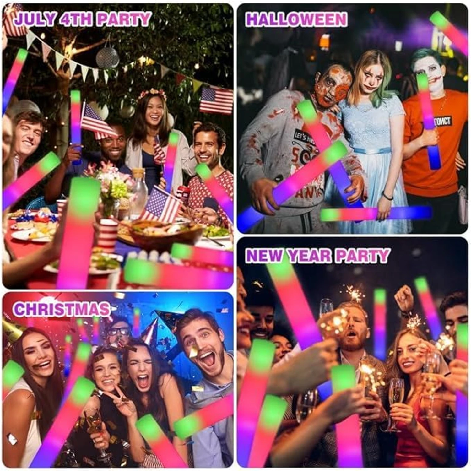 50 Adet LED Köpük Işık Çubukla - Flashing Led Foam Sticks Party incelemesi ve fiyatı