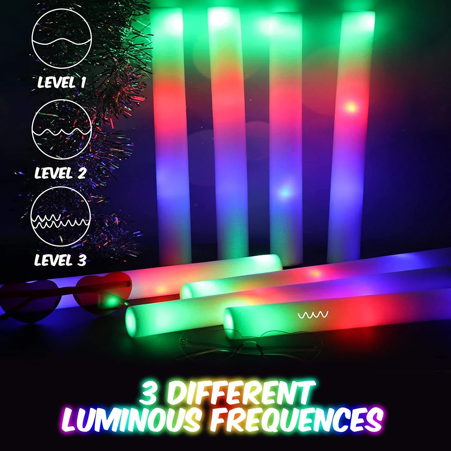 50 Adet LED Köpük Işık Çubukla - Flashing Led Foam Sticks Party incelemesi ve fiyatı