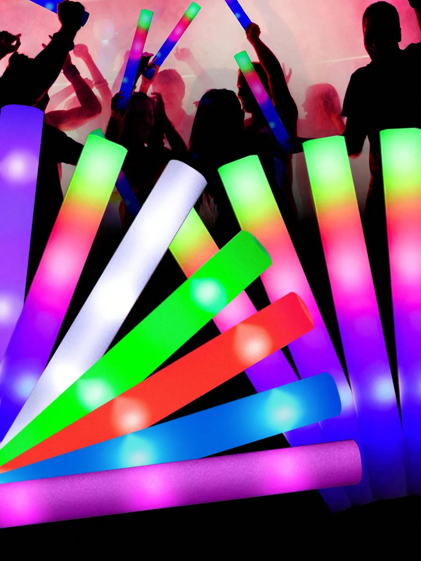 20/30 adet LED Köpük Işık Çubu - Flashing Led Foam Sticks Party incelemesi ve fiyatı