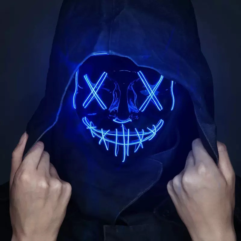 LED Işıklı Siyah V Şekilli Mas - Led Purge Mask Halloween incelemesi ve fiyatı