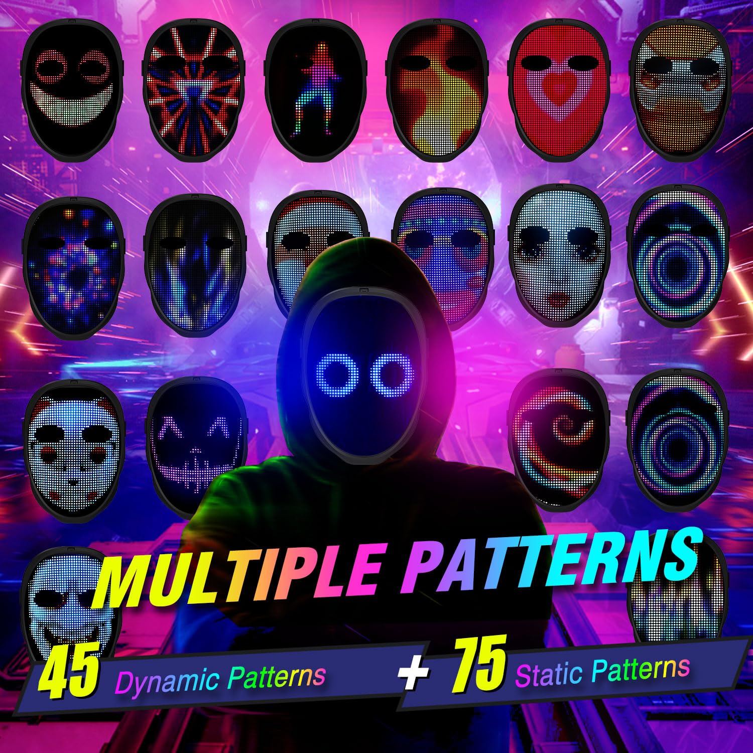 Parti LED Işıklı Maske Hareket - Led Purge Mask Halloween incelemesi ve fiyatı
