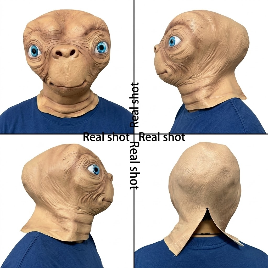 ET Uzaylı Lateks Maskesi Cadıl - Latex Alien Mask Realistic incelemesi ve fiyatı