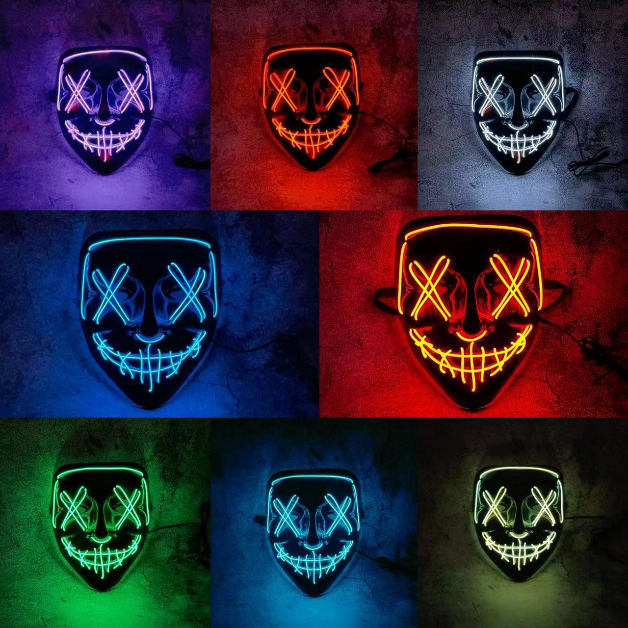 Kablosuz Neon LED Purge Maskes - Led Purge Mask Halloween incelemesi ve fiyatı
