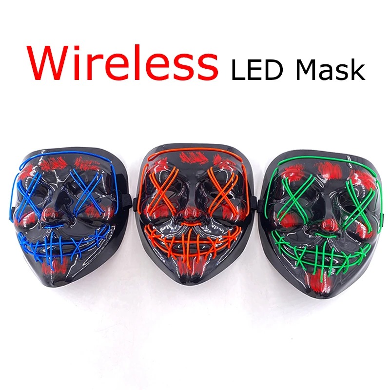 Kablosuz Neon LED Purge Maskes - Led Purge Mask Halloween incelemesi ve fiyatı