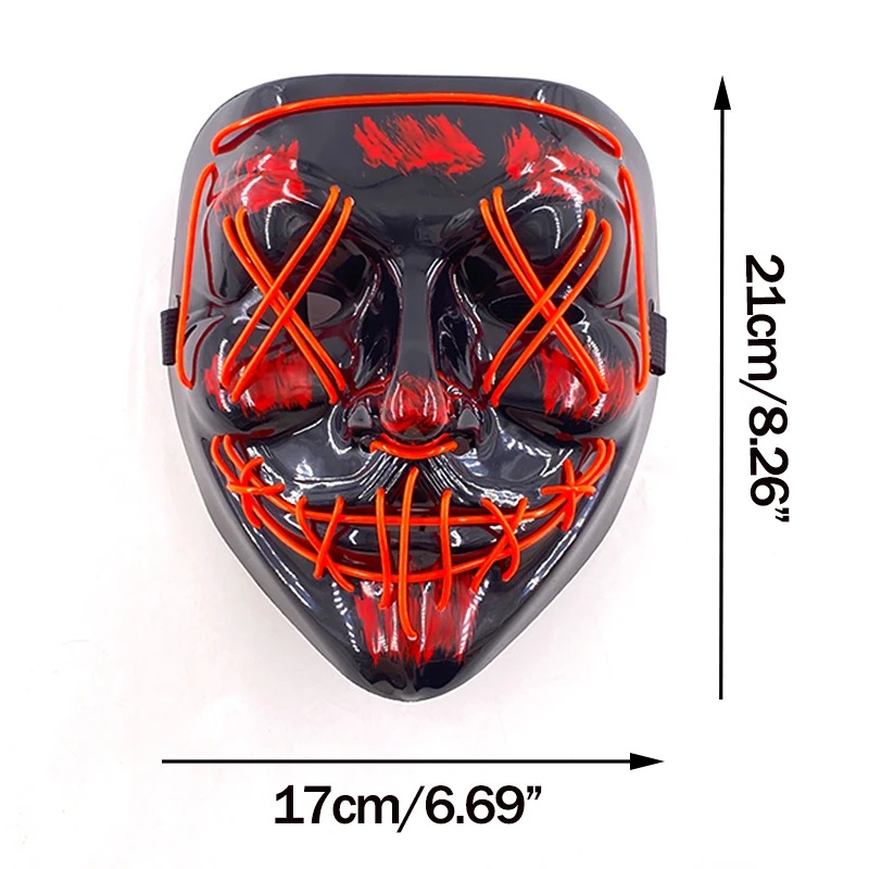 Kablosuz Neon LED Purge Maskes - Led Purge Mask Halloween incelemesi ve fiyatı