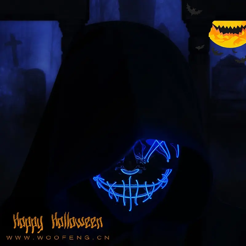 Sıcak satış cadılar bayramı pa - Led Purge Mask Halloween incelemesi ve fiyatı