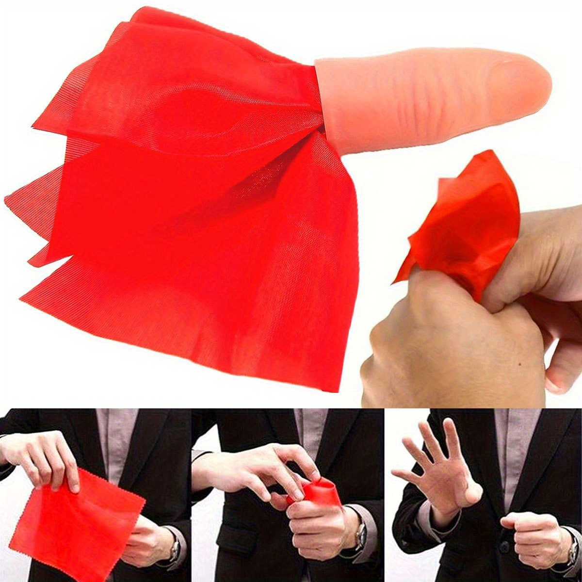 1 takım Eşarp-Vanish Sihirli B - Thumb Tip Magic Trick Set incelemesi ve fiyatı