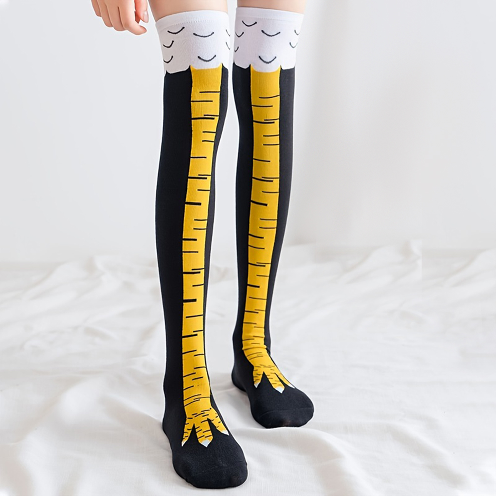 1 Çift Kadın Diz Üstü Çoraplar - Funny Chicken Leg Socks incelemesi ve fiyatı
