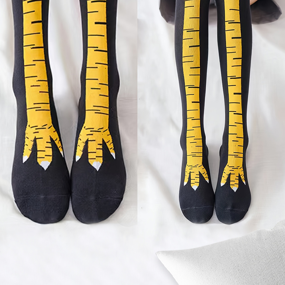 1 Çift Kadın Diz Üstü Çoraplar - Funny Chicken Leg Socks incelemesi ve fiyatı