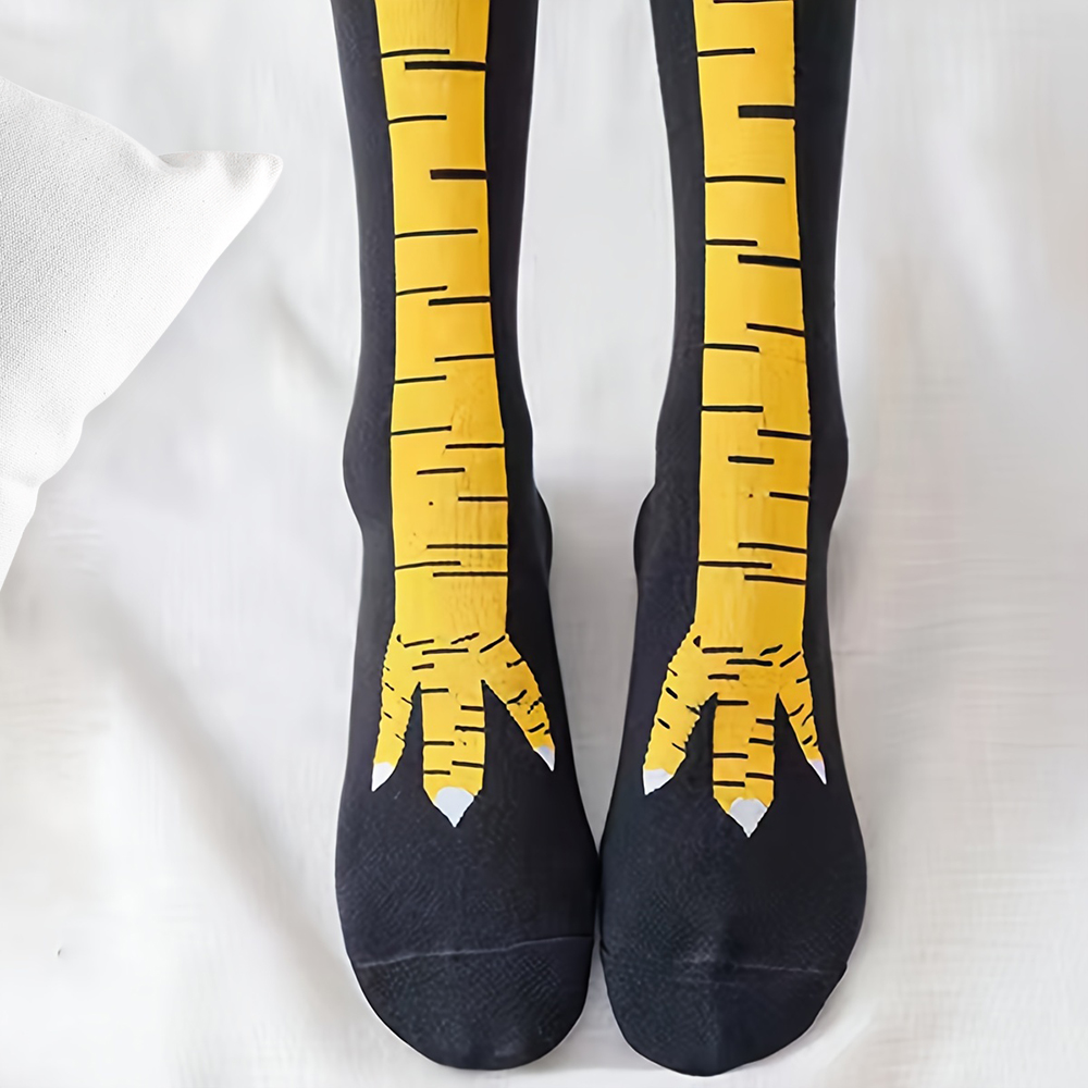 1 Çift Kadın Diz Üstü Çoraplar - Funny Chicken Leg Socks incelemesi ve fiyatı