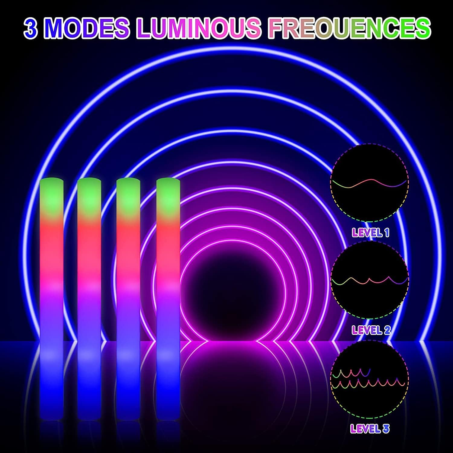 102 Adet LED Köpük Çubukları T - Flashing Led Foam Sticks Party incelemesi ve fiyatı
