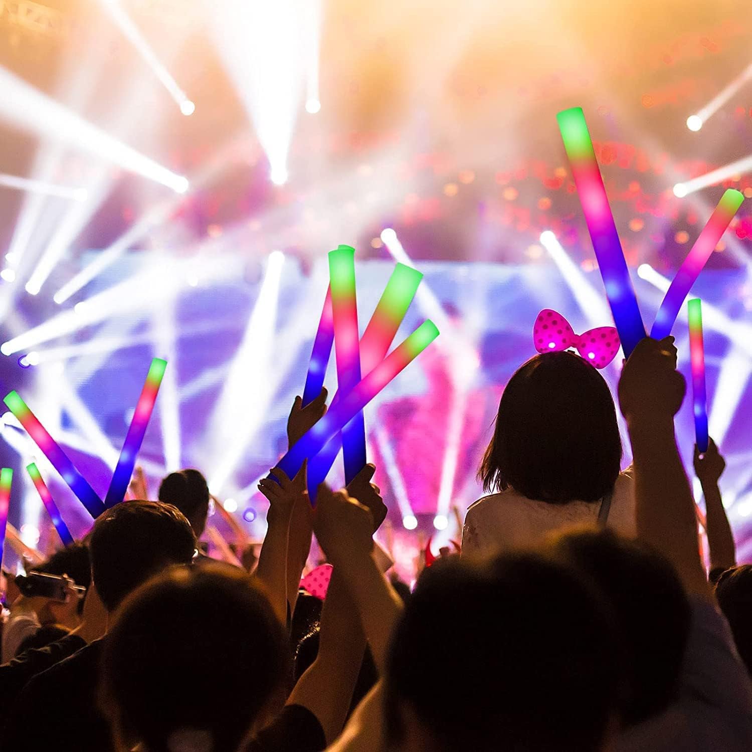 102 Adet LED Köpük Çubukları T - Flashing Led Foam Sticks Party incelemesi ve fiyatı