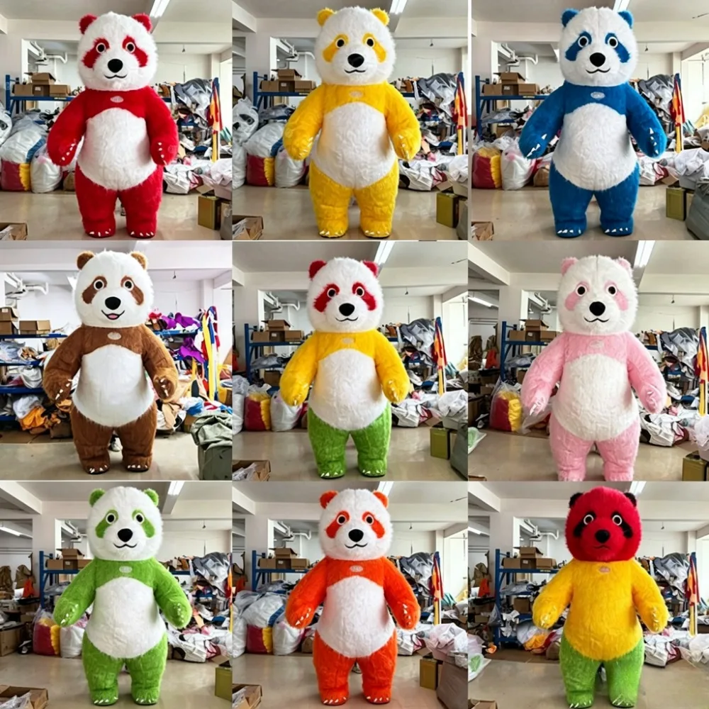 Renkli Dev Panda Şişme Maskot  - Costumes incelemesi ve fiyatı