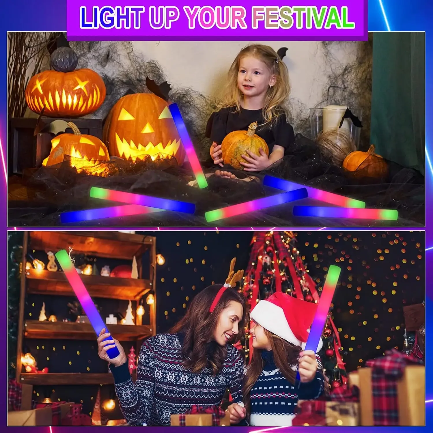 2Z-50PCS Led Köpük Işık Çubukl - Flashing Led Foam Sticks Party incelemesi ve fiyatı